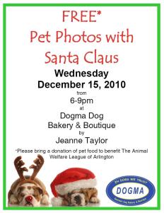 Pet photos with Santa at Dogma